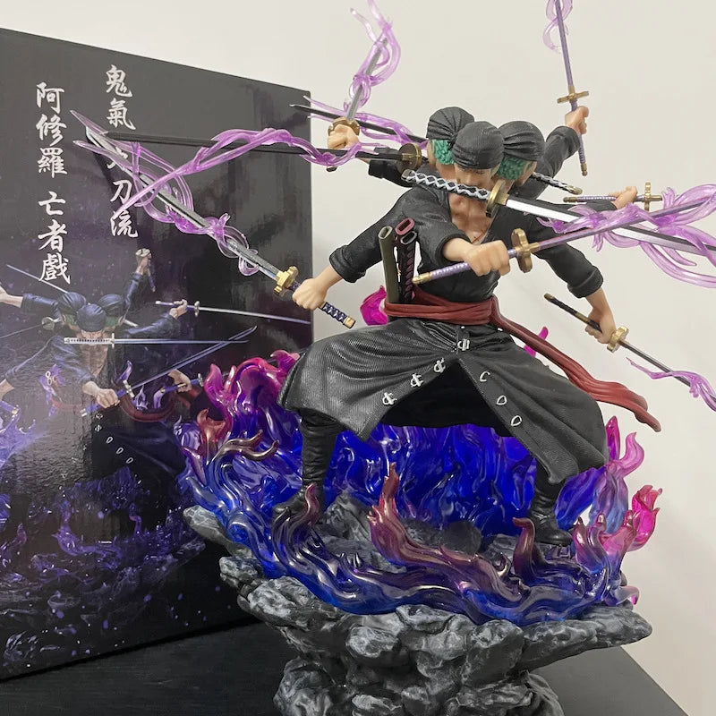 40cm Anime One Piece Wano Onigashima 9 Swords Style Action Figurine